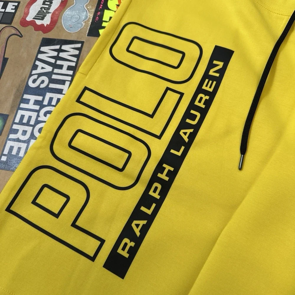 Polo Ralph Lauren‎ Men's Yellow Big & Tall Polo Logo Tech Knit Shorts, 5XB